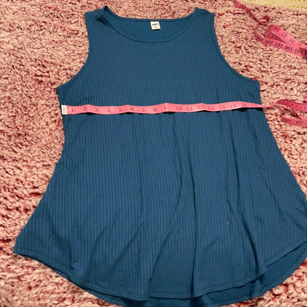 Old navy large green/blue tank top (large)